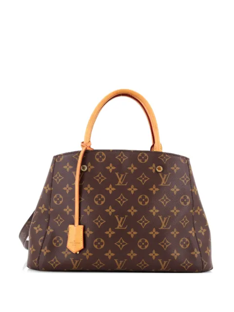 Louis Vuitton Pre-Owned Montaigne Handbag Monogram Canvas MM tote bag Brown K7FWI74QFZSYDXS2
