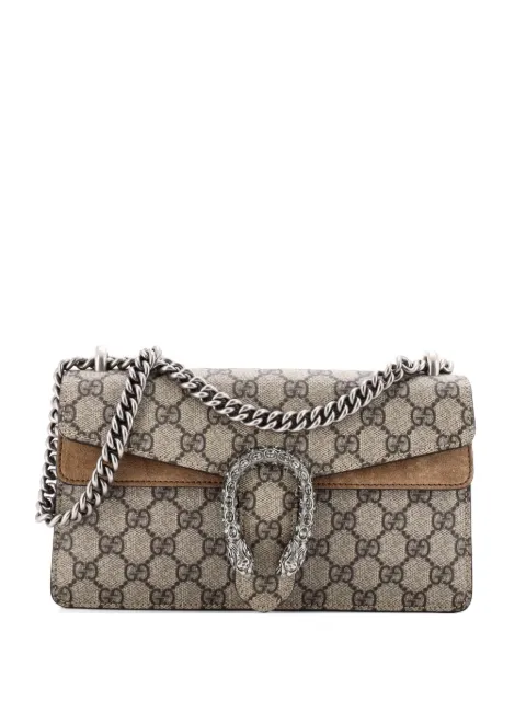 Gucci Pre-Owned Dionysus Bag GG Coated Canvas with Crystal Embellished Metal Small shoulder bag Brown F5PYI3VG2OY1LYDS