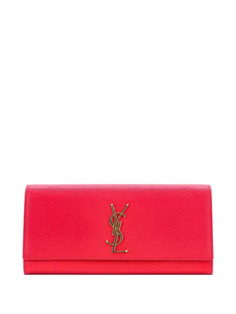 Saint Laurent Pre-Owned Classic Monogram Leather Long clutch bag Pink 72EE3T1E1KC2JXCB
