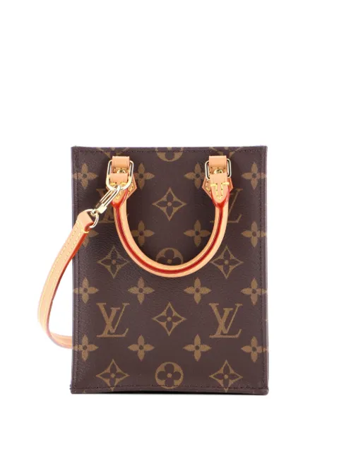 Louis Vuitton Pre-Owned Petit Sac Plat Bag Monogram Canvas crossbody bag Brown E929JN7X85I9TSZH