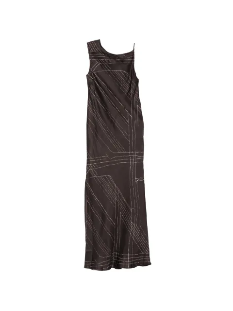 Alysi asymmetric-neck maxi dress Black 116360P6223