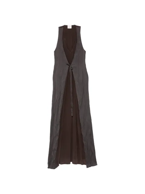 Alysi tie-front maxi dress Brown 116334P6204