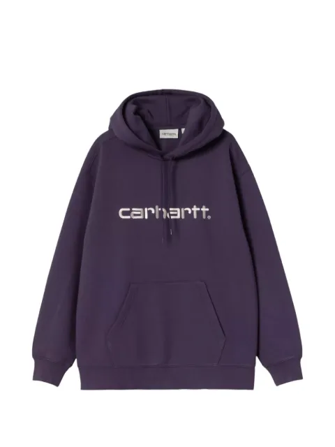Carhartt WIP logo-print hoodie Purple I033648