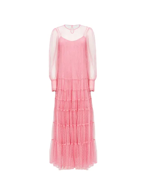 TWINSET tiered polka dot dress Pink 261TP2770S1528912631