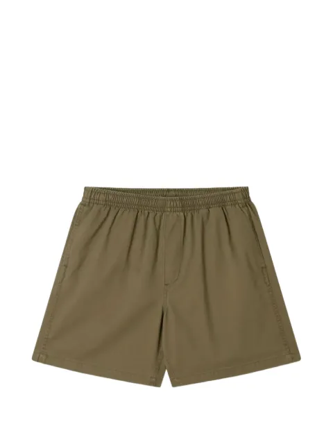 Obey logo-patch elasticated shorts Green 172120127