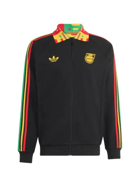 adidas x Bob Marley Away Anthem stripe logo-patch sweatshirt Black JY5207