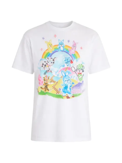 Kenzo rainbow print T-shirt White FG55TS2134SK