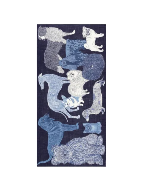 Inoui Editions print scarf Blue ET221TO24