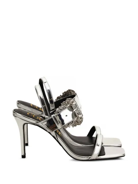 Versace Jeans Couture embelished-buckle strappy sandals Silver 80VA3S71ZS406