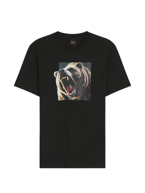 BOSS Dobermann bear-print T-shirt Black 50558965