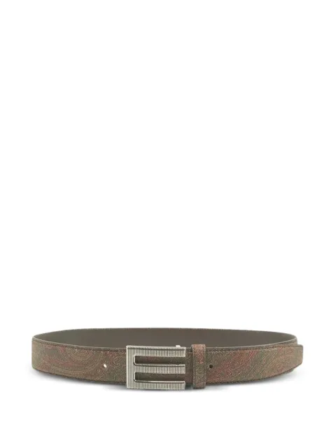 ETRO paisley-pattern E-buckle belt Brown MP3A0008AA064
