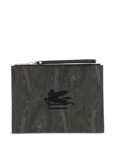 ETRO paisley-print clutch bag Grey MP2C0006AA012N0000