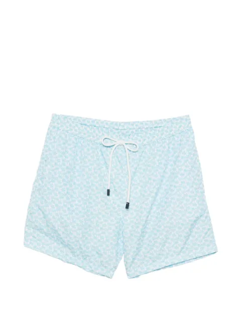 Barba palm-tree print swim shorts Blue 53604
