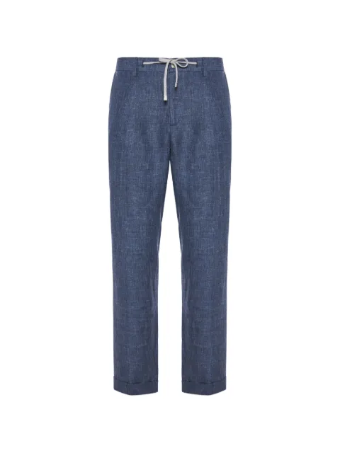 Barba drawstring-fastening trousers Blue ROMA53043