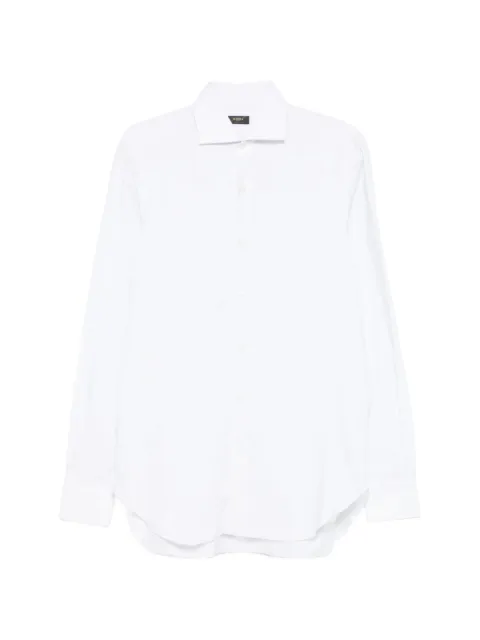 Barba classic-collar long-sleeve shirt White K4U13P0154108