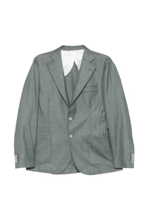 Barba single-breasted blazer Green MONOU53063