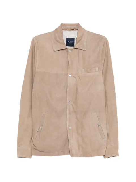 Barba buttoned leather jacket Neutrals 53200