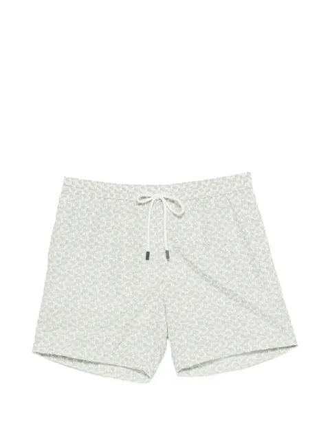 Barba palm-tree print swim shorts White 53604