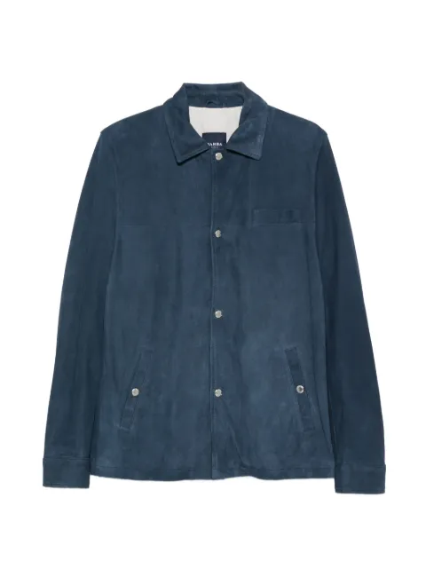 Barba SJ Tyler button suede jacket Blue 442953200
