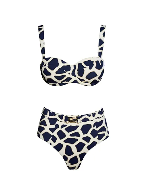 SOFIA ERHAN printed buckle swimsuit Neutrals THEASET