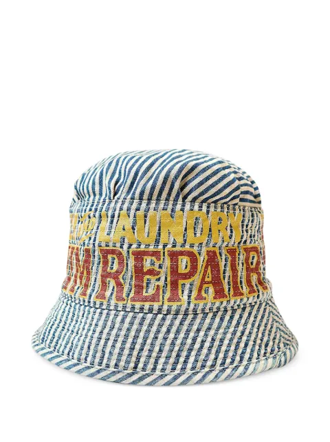 KAPITAL striped laundry hat Blue K2409XH512