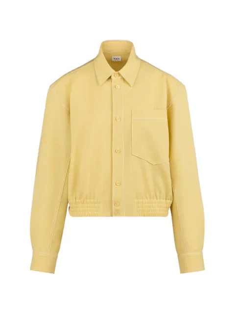 Tod's tonal-stitch shirt Yellow X6WA1526030YAX