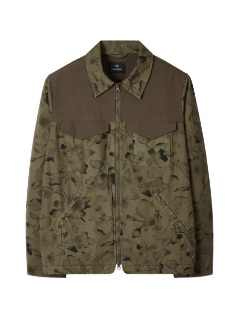 PS Paul Smith floral-print collared jacket Green M2R865ZV22574