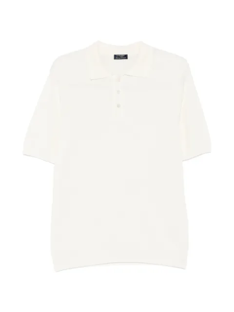 Barba ribbed-knit polo shirt White 1864157518