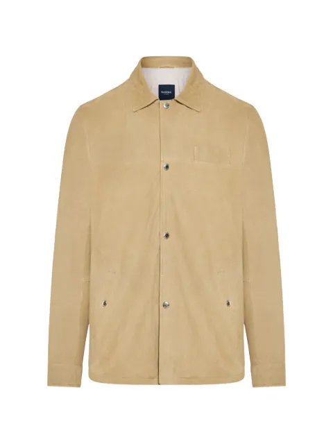 Barba button suede jacket Neutrals 442953200