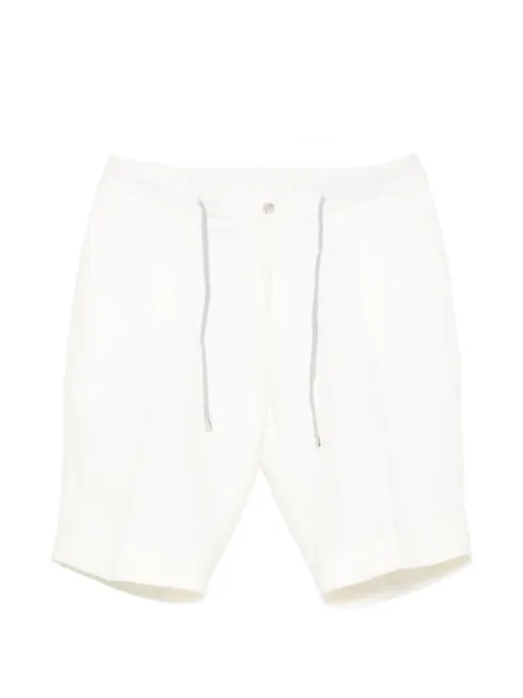 Barba drawstring pleated shorts White CAPRI53060
