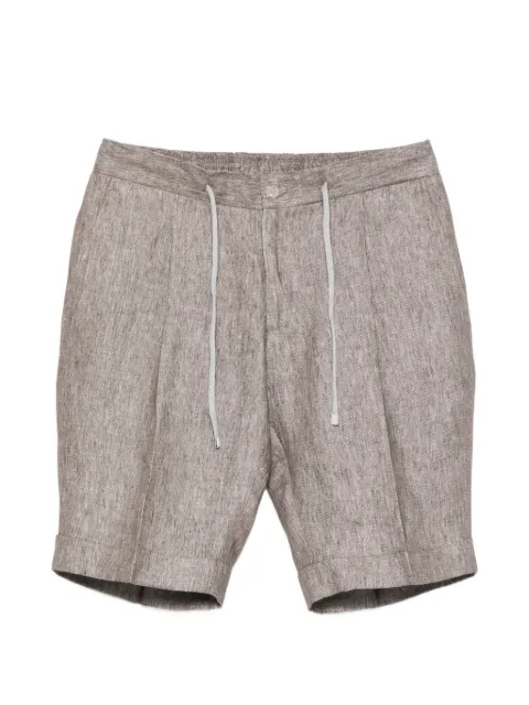 Barba drawstring pleated shorts Neutrals CAPRI53060