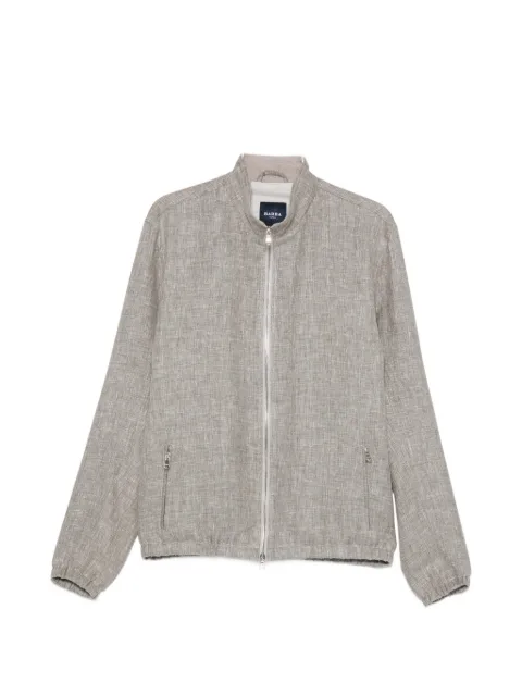 Barba zip-up elasticated-hem jacket Grey 53058