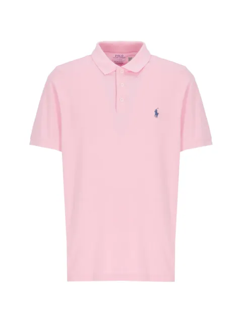 Polo Ralph Lauren embroidered-logo cotton polo shirt Pink 710941439502