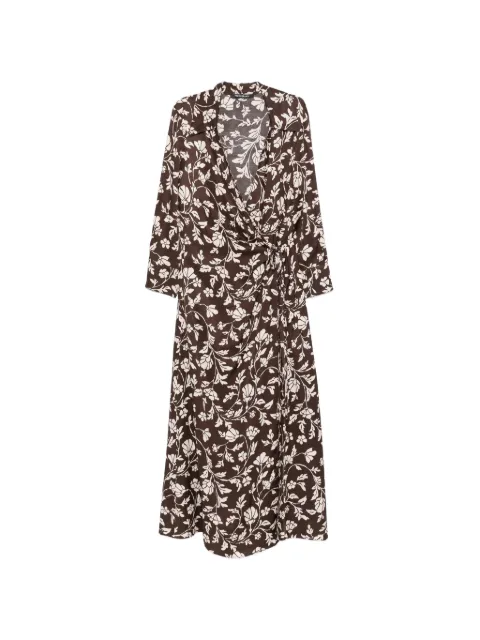 Pennyblack floral-print midi dress Brown 2611221233200010