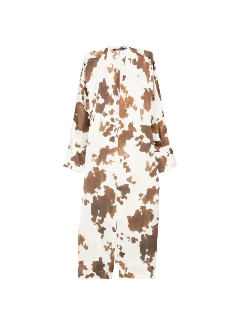 Pennyblack V-neck printed midi dress Neutrals 2611221163200