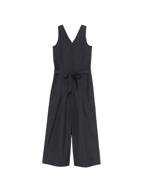 'S Max Mara V-neck belted jumpsuit Blue 2619241013600
