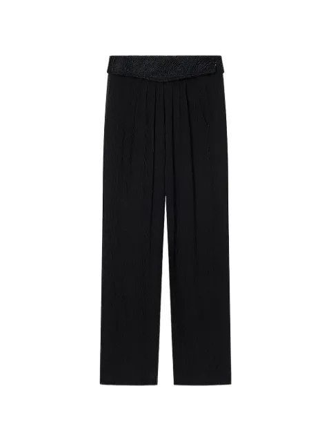 ISABEL MARANT Guylene guipure-lace textured trousers Black PA0696FBD2J14I
