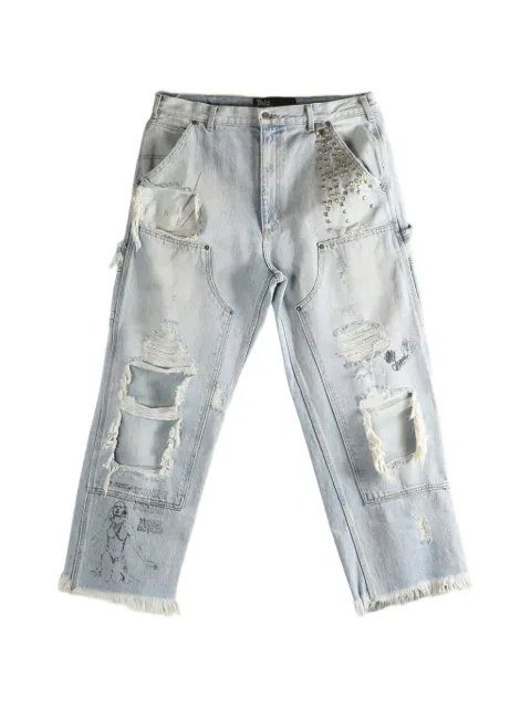 Paly stud-embellished distressed jeans Blue 5U004Q1010LDM