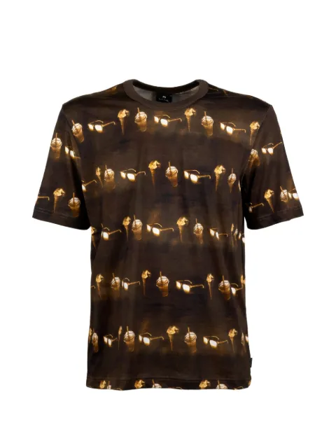 PS Paul Smith printed T-shirt Brown M2R220XV22626