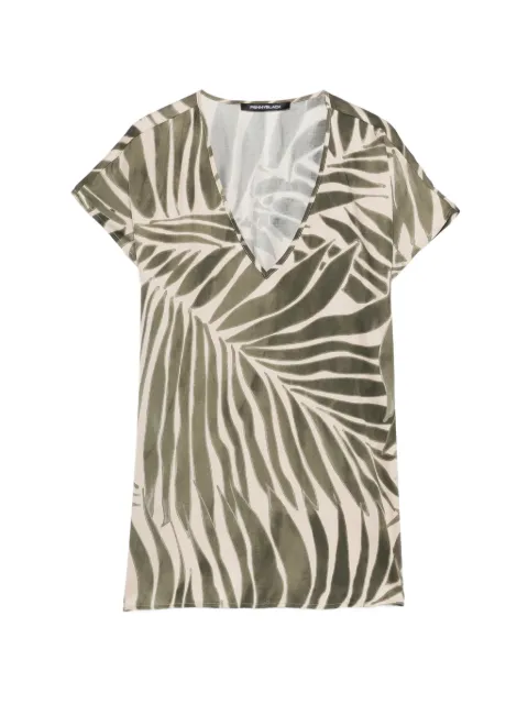 Pennyblack V-neck printed top Green 2611161053200008