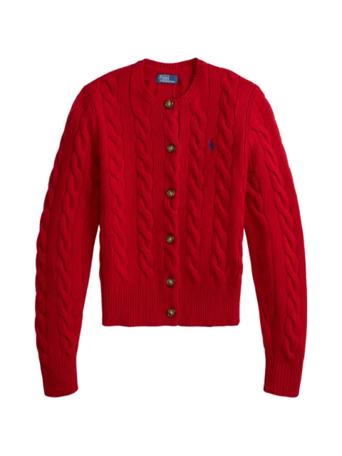 Polo Ralph Lauren cable-knit wool-cashmere cardigan Red 211972104508
