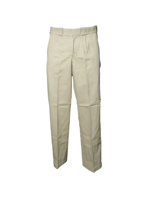 DICKIES logo-patch pressed-crease trousers Neutrals DK0A88GWL441