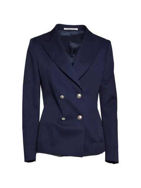 Tagliatore double-breasted peaked-lapel jacket Blue JCORAL1EKTECI70010MET166