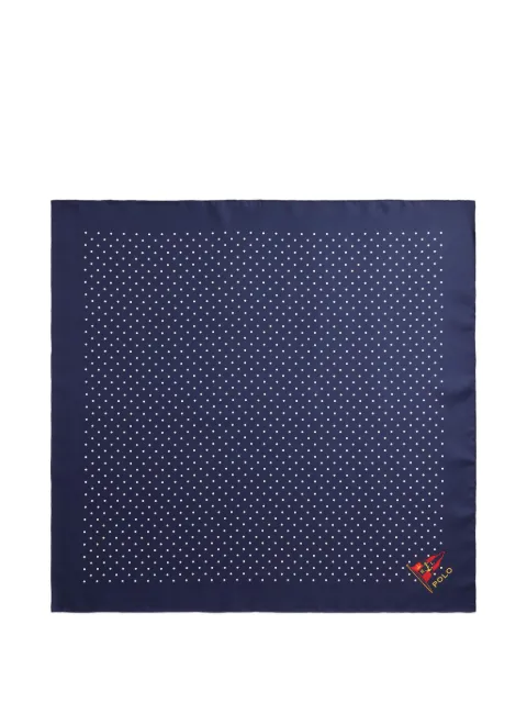 Polo Ralph Lauren nautical polka-dot silk scarf Blue 712B18792001