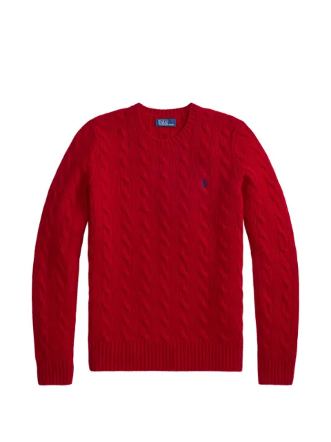 Polo Ralph Lauren cable-knit wool-cashmere crewneck sweater Red 211971865505