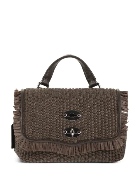 Zanellato baby Postina fringed woven raffia tote bag Brown 0708102030000Z0244BABY