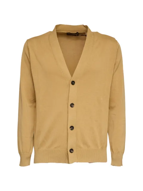 Filippo De Laurentiis V-neck ribbed cardigan Neutrals CB1MLCR12R