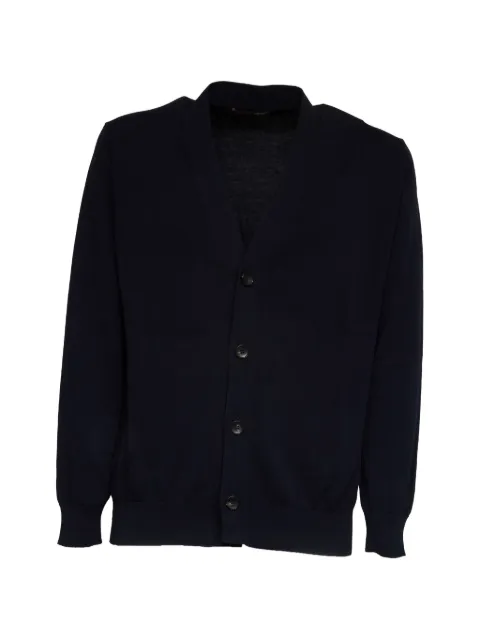 Filippo De Laurentiis V-neck ribbing cardigan Blue CB1MLCR12R