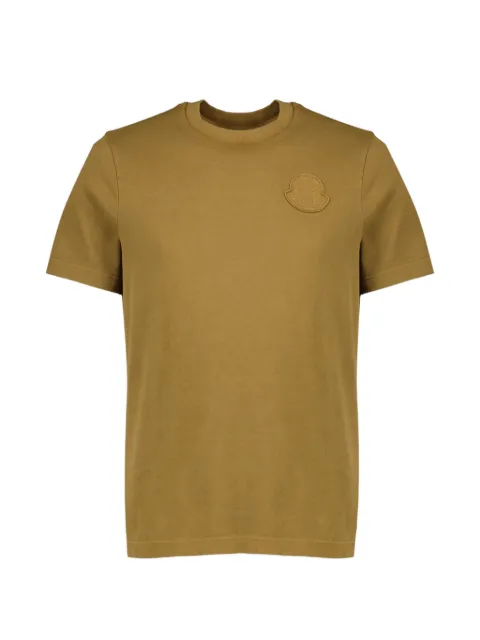 Moncler logo-patch cotton T-Shirt Brown L10918C0004489AUG