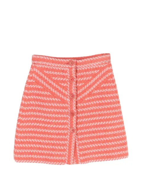 Maje button-front A-line mini skirt Orange RFCPUGBCL685347W